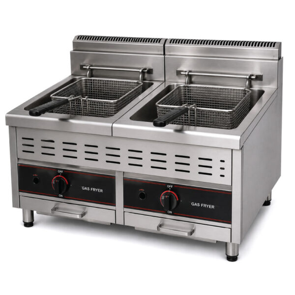 Double Gas Chips Fryer
