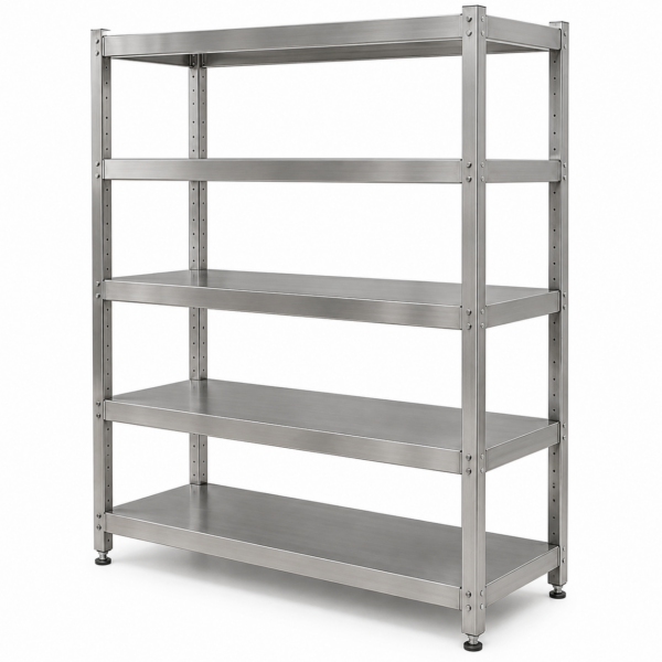 Heavy-Duty 5-Tier Stainless Steel Storage Rack