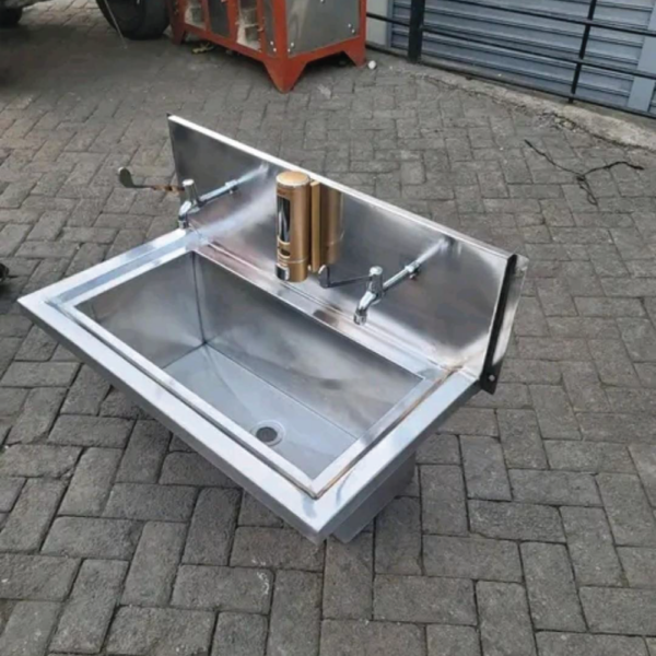 Stainless Steel Wall-Mounted Scrub Sink